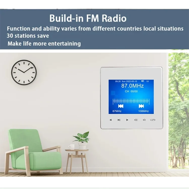Wzmacniacz Ścienny Bluetooth - 4 Kanały 100W - System Kontroli Muzyki w Tle - Panel Audio do Sufitu