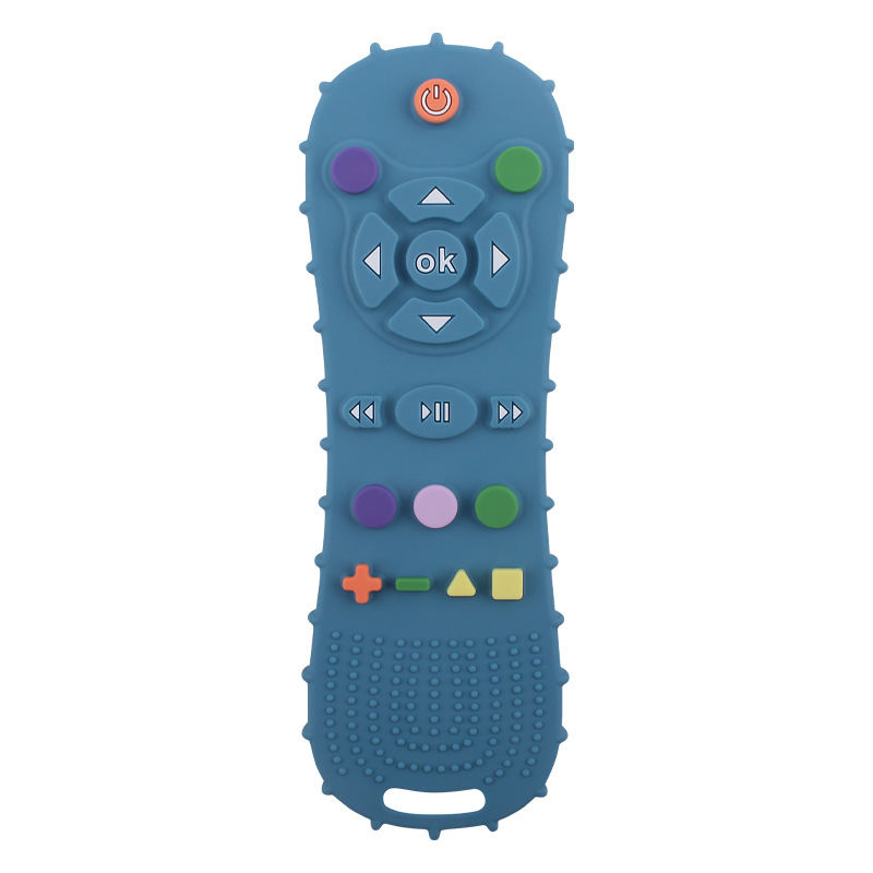 Anneau de dentition en Silicone avec télécommande pour bébé, 1 pièce, gants Anti-alimentation, sucette, Bracelet, bâton de dentition, jouets à mordre: vert clair