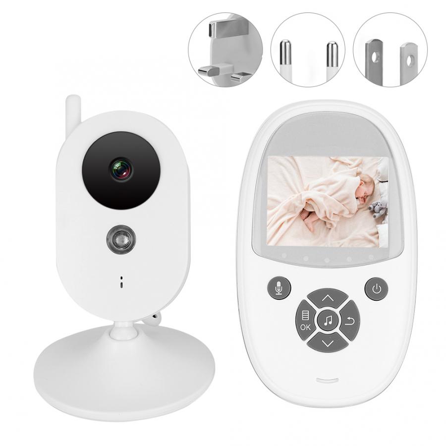 2.4in Mini Wireless Baby Monitor Infrared Night Cry Detection Temperature Monitoring 100-240V Temperature Sensor