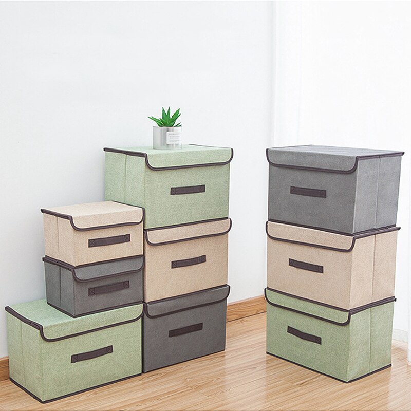 Home Fabric Folding Storage Boxes Foldable Multi-purpose Clothing Storage Boxes Portable Non-woven Dust-proof Stocked Box Underw