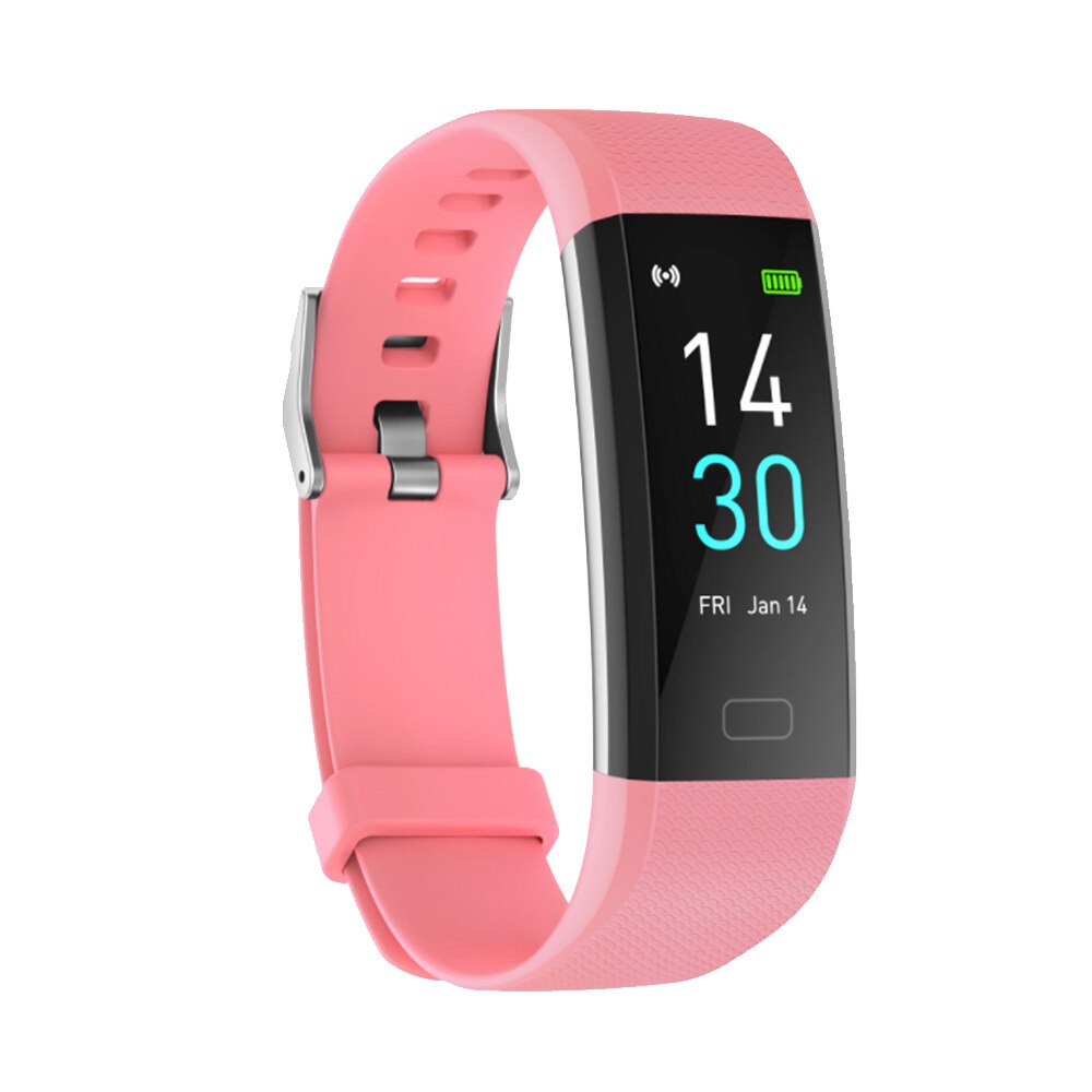 Waterproof Smart Pedometers Watch Bracelet Wristband Blood Pressure Measurement Fitness Tracker Camera control Pedometer: pink