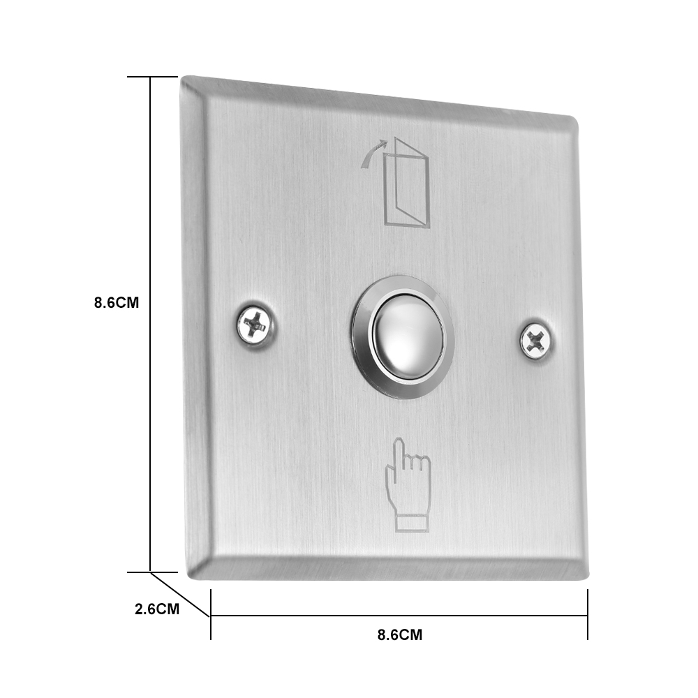 Bouton poussoir de sortie en acier inoxydable pour contrôle d'accès de porte Protection de sécurité à domicile