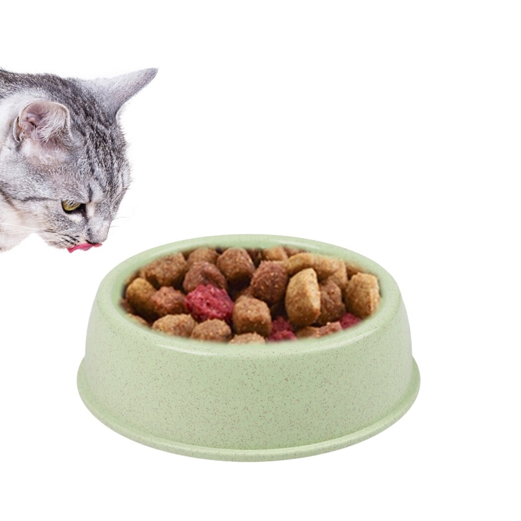 Cuenco para mascotas de 1 unid/3 uds. Fácil de limpiar pajita DE TRIGO cuenco para alimentos para mascotas recipiente de alimentación para mascotas para Gatos Perros alimentador de alimentos para mascotas: Green