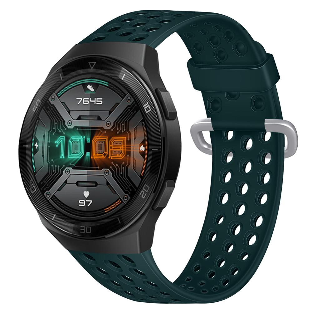 5 Kleuren Vervanging Siliconen Band Horloge Mannen En Vrouwen Horloge Bandjes Voor Huawei Horloge Gt Serie 22Mmsmart Horloge Polsbandje: green