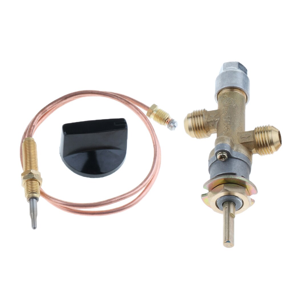 Gas Furnace Propane Gas Fire Pit Heater Control Valve W/ Thermocouple & Knob