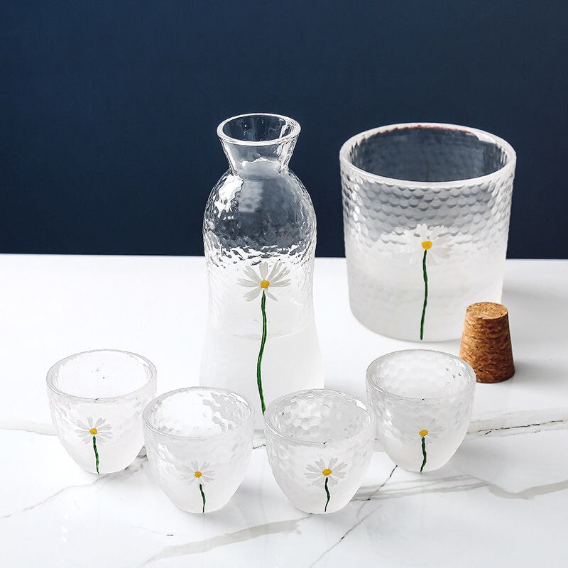 Copa de vino pequeña de Daisy Cloud, frasco de cadera, vaso pequeño de uno o dos usos, vaso de bebidas alcohólicas, utensilios de vino: 6 piece set