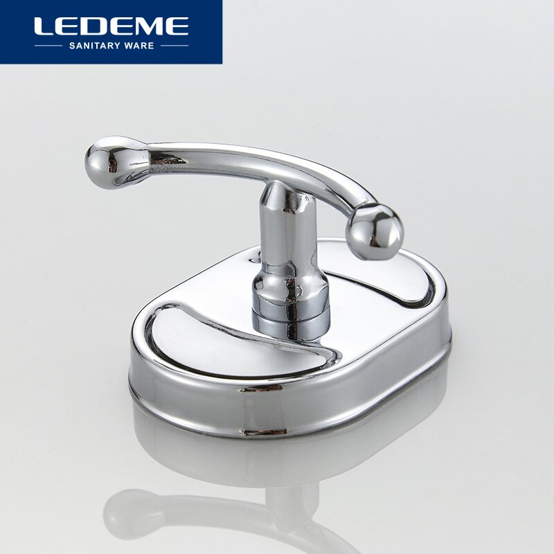 LEDEME Robe Hook Clothes Hook with Chrome Stainless steel Construction Finish Bathroom hook Bathroom Accessories L1905-2