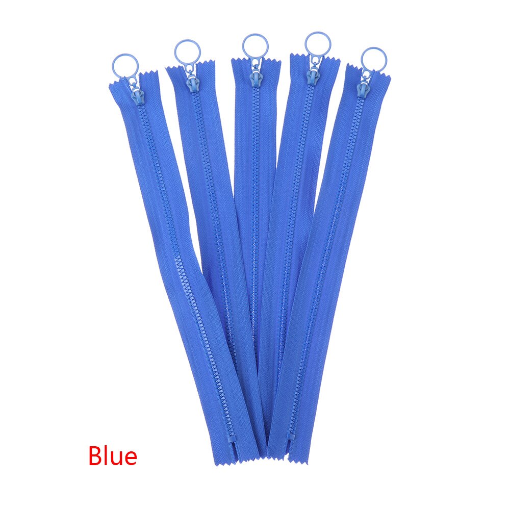Uds 25cm cremalleras invisibles DIY de Nylon de bobina cremallera para costura Ropa Accesorios anillo de tiro de cremallera Slider la cabeza para DIY de prendas de vestir: blue