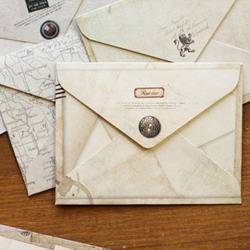 9.5x7.2cm 12pcs Small Envelope Retro Color Mini Envelope Office School Supplies Paper Envelopes For Card Scrapbooking