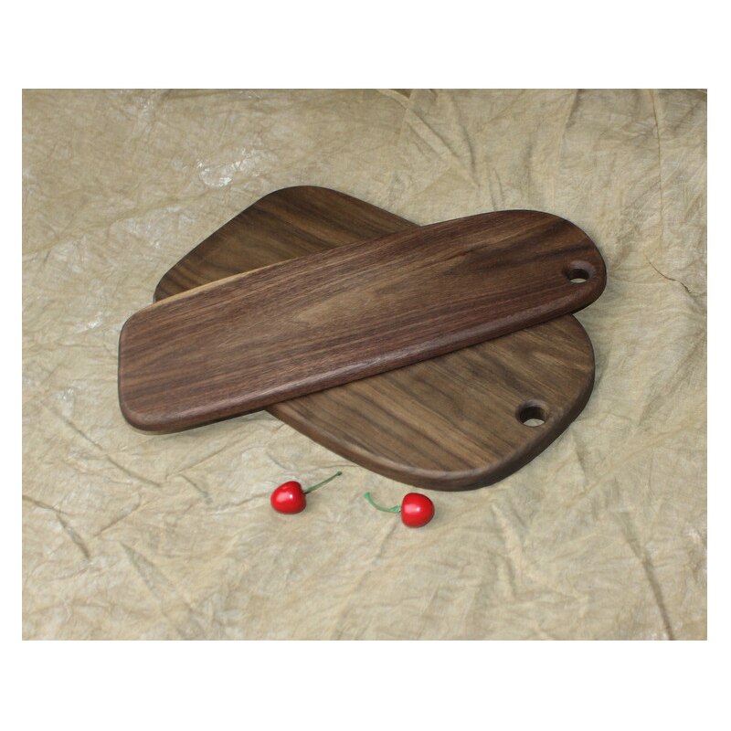 1 piece Black Walnut Chopping Blocks Kitchen Wood Food Plate Wooden Pizza Sushi Bread Whole Wood Tray Cutting Board No Paint