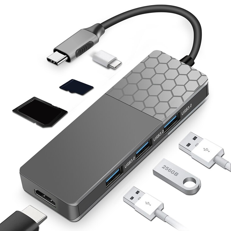 Tipo-C attracco stazione USB 7-in-1 HDMI Tipo C centro di Interfaccia di Rete Accessori