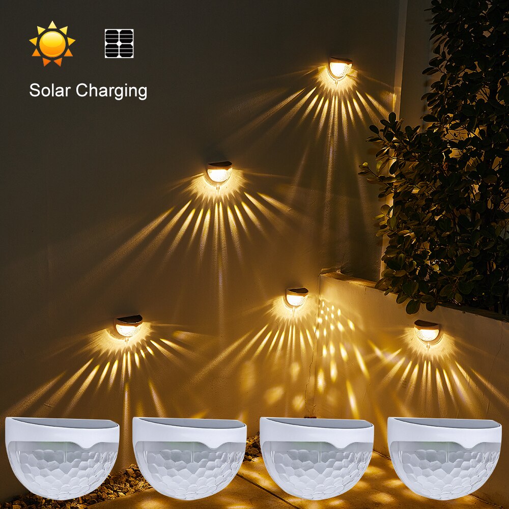 Solar- Zaun Post Lichter Zauberstab Montieren Dekorative Deck Beleuchtung Wasserdicht warm Weiß/Weiß Flure Nacht Licht Solar- Garten Lampe
