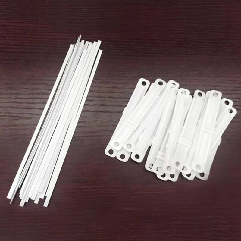 Attaches en plastique à 2 trous pour documents, bandes de reliure à feuilles mobiles, équipement de bureau, accessoires pratiques