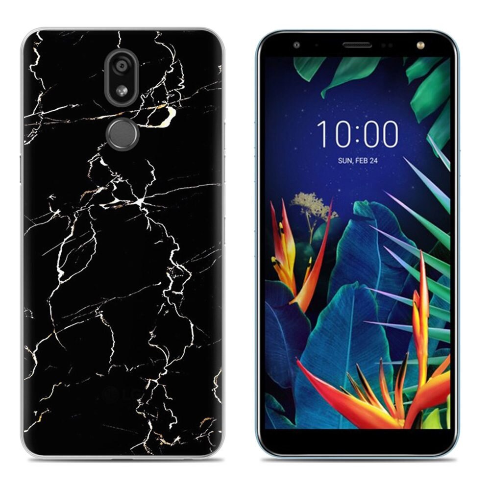 Funda de suave para teléfono LG K40/K12 Plus 5,7 pulgadas TPU colorida pintada cubierta trasera de silicona: 16