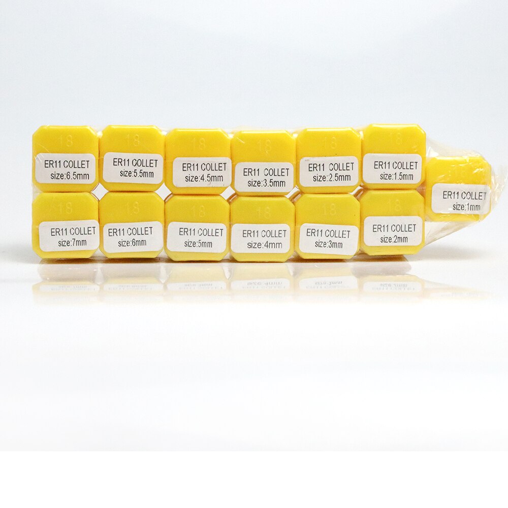 13Pcs ER11 Collet Chuck 1-7mm CNC Spindle ER11 Collet For CNC Engraving Machine and Milling Lathe Tool and Spindle
