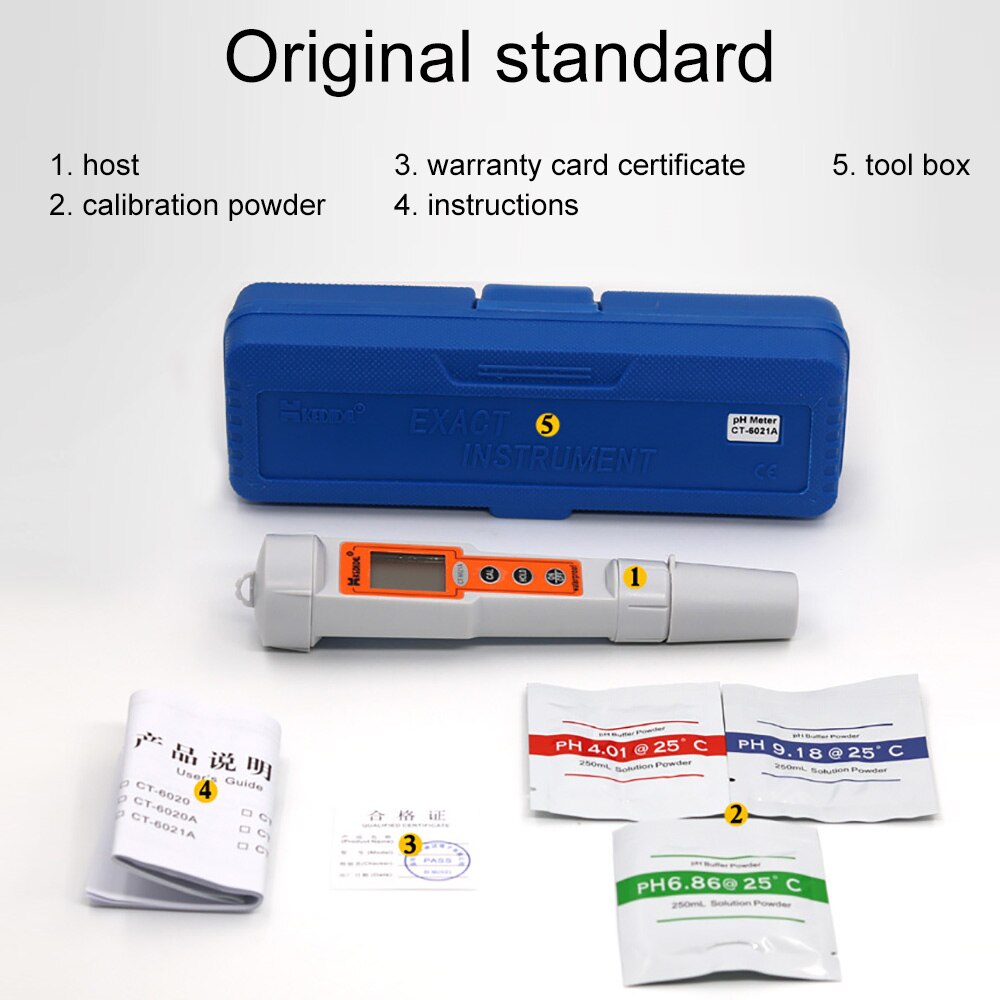 Digital PH Water Tester Hand-held PH Meter Display Waterproof Aquarium Fish Tank Water PH Tester