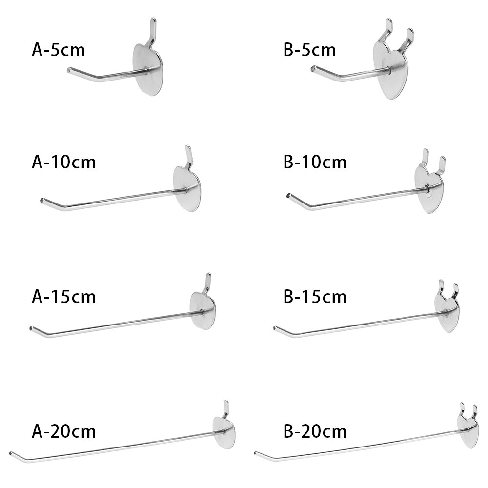 5Pcs Display Hooks Storage Racks Supermarket Shelf Display Hanger Single Pegboard Hook Peg Retail Shop Garage Kitchen Rack