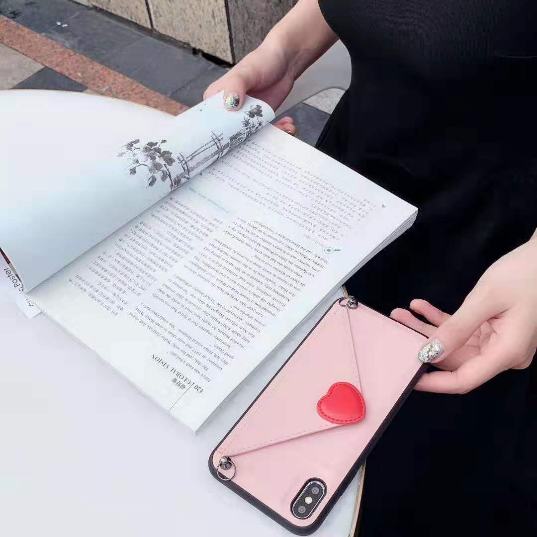 Telefoon geval voor Huawei P30 P30 pro P30 lite zachte pu lederen tpu hart walt kaarthouder case cover p30 coque met riem