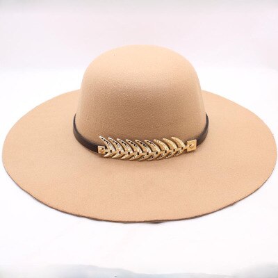 Kvinders hat kasket kvinde klassisk retro jazz varm damer fedora spand bomuld søde kasketter bred skygge top solhat trendy vintage: Khaki