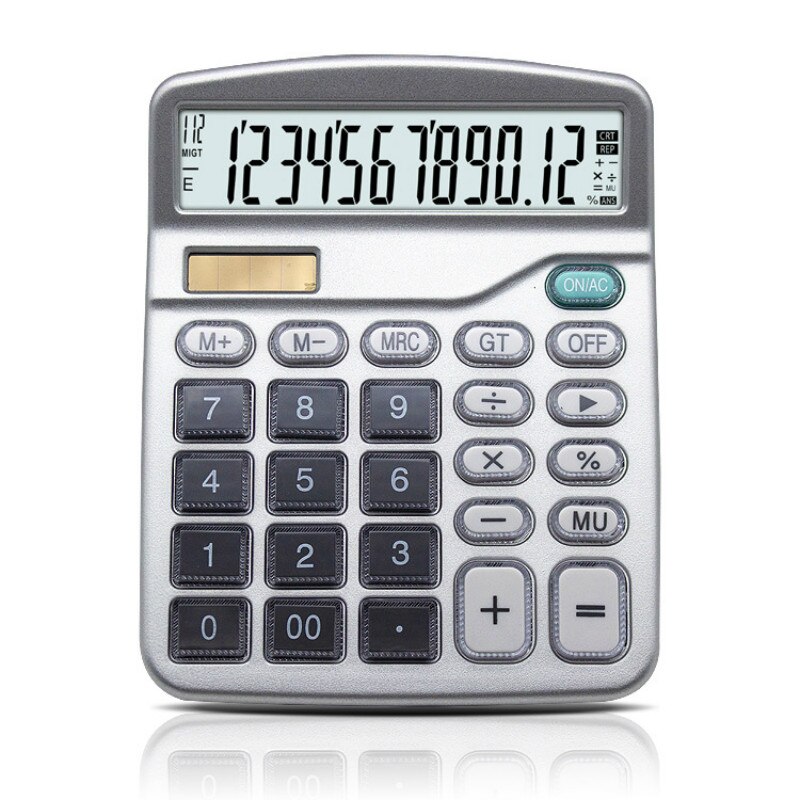 12 Digit Calculator M-28 Solar Dual Power Supply Large Display Calculation Tool Office Financial Supplies Student Exam Supplies