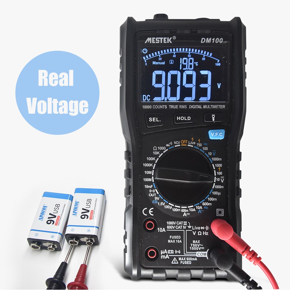 Batteria ricaricabile USB 9V batteria al litio 6F22 batteria 9V per batteria metal detector RC elicottero modello microfono giocattolo tipo-c