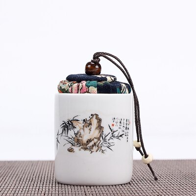 Keramik Mini High-grade Tee Tieguanyin Pu'er Tee Becher Kleine Gläser Verschlossen Portable Storage Tank Von Mispel Tee Porzellan küche Box: xiongyouchengzhu