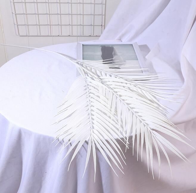 Kunstig bregne planter plast tropisk palme løv gren hjem hage dekorasjon fotografering bryllup dekor blå blader: Hvit
