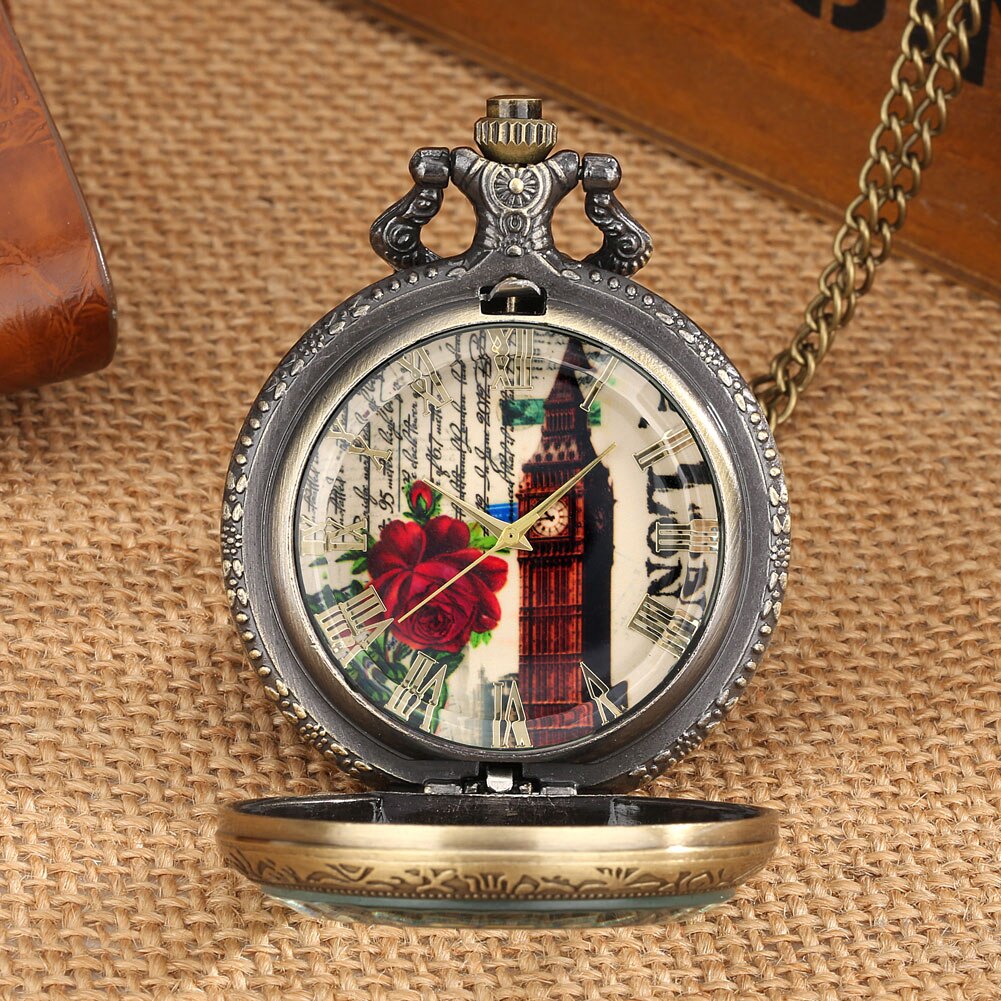 Antieke Open Gezicht Zakhorloge Mannen Vrouwen Quartz Ketting Klok Met Romeinse Dial Accessoire Unisex Prachtige Reloj De Bolsillo