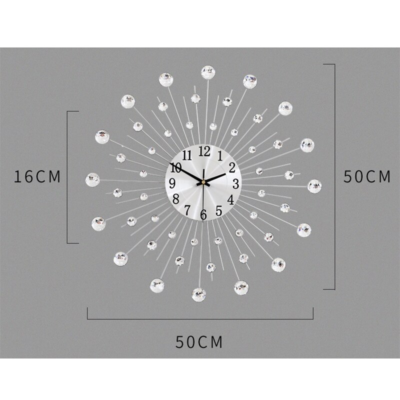 Gypsophila Diamant Wanduhr Schmiedeeisen Uhr Europäischen Stil Kreative Dekoration Uhr Jahrgang Metall Kunst Wanduhr