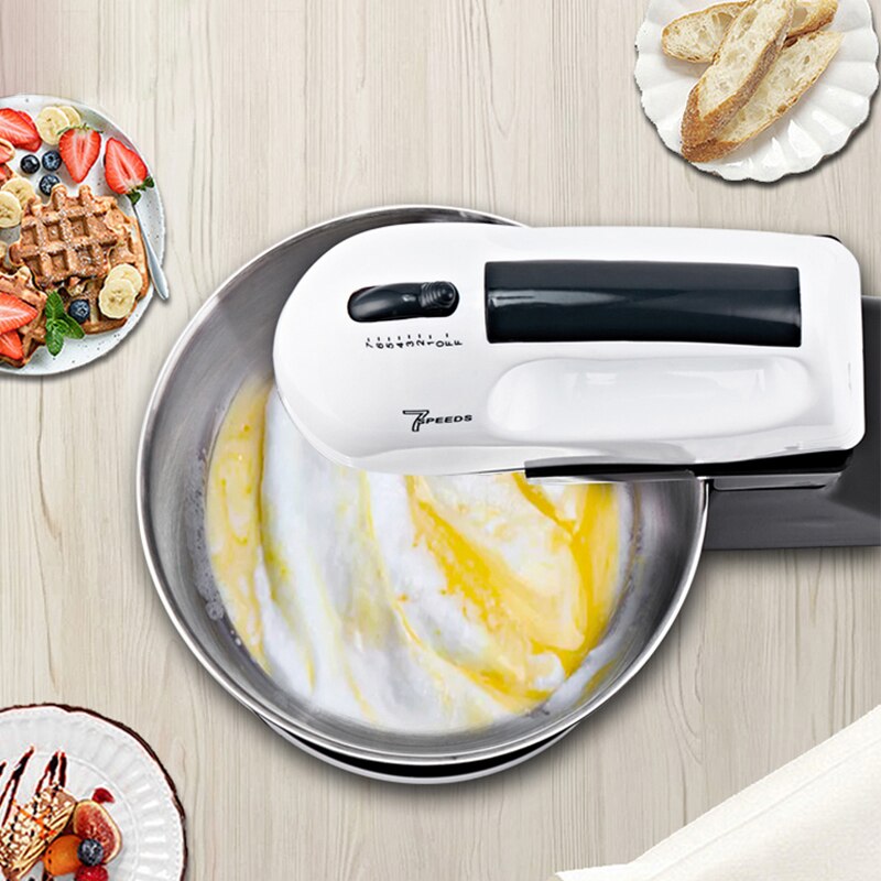 Electric Food Mixer 7 Speed Table Stand Cake Dough Mixer Handheld Egg Beater Blender Baking Whipping Cream Machine