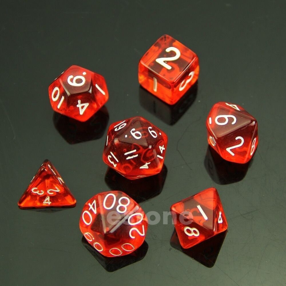 Dice Toys 1 set of 7 sided dice D4 D6 D8 D10 D12 D20 for RPG D&D Poly Dice Board Game