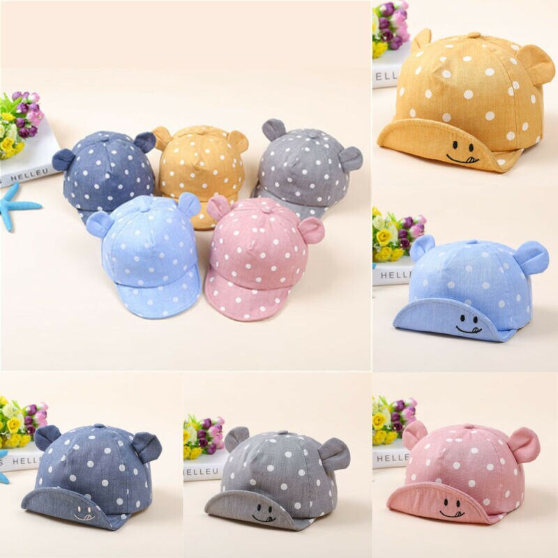 Barn baby pojke toddler nyfödd solhatt basker sommar baseball hatt keps huva