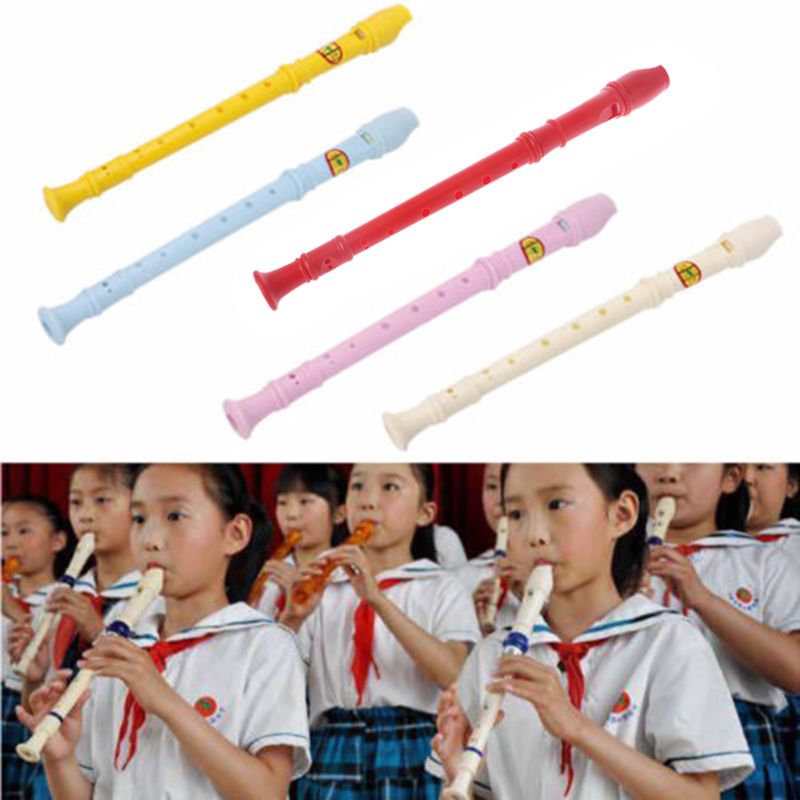 Plastic Musical Instrument Soprano Recorder Long Flute 8 Holes