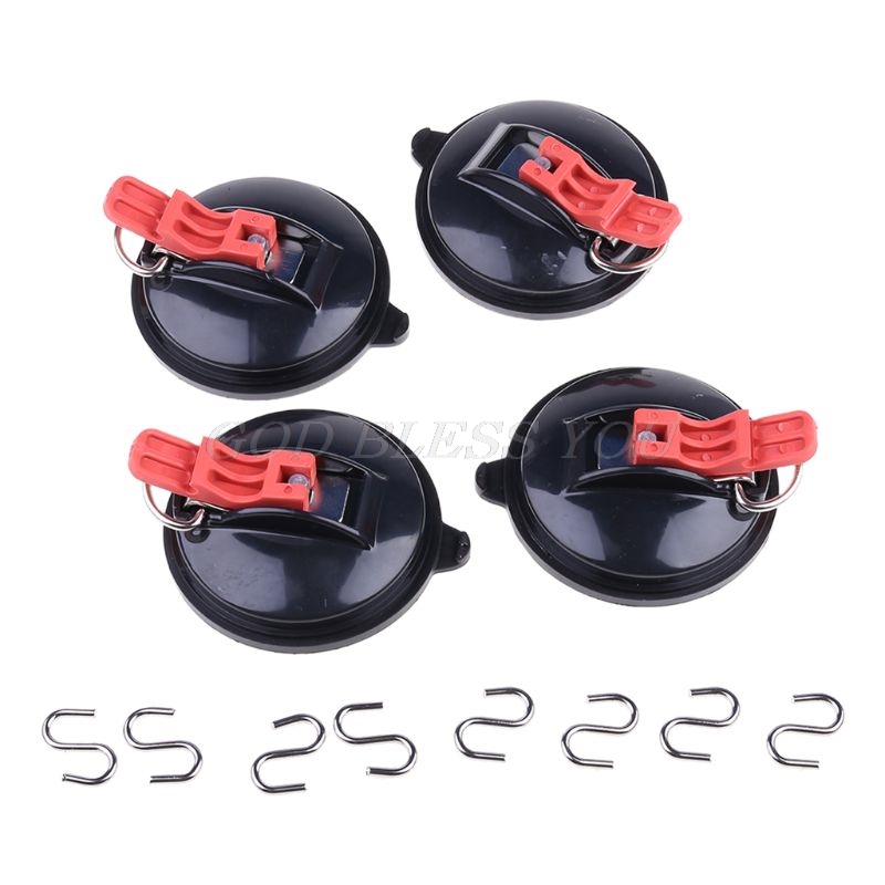 Suction Cup Anchor Heavy Duty Tie Down Car Mount Luggage Tarps Tents with Securing Hook Universal for Car Truck