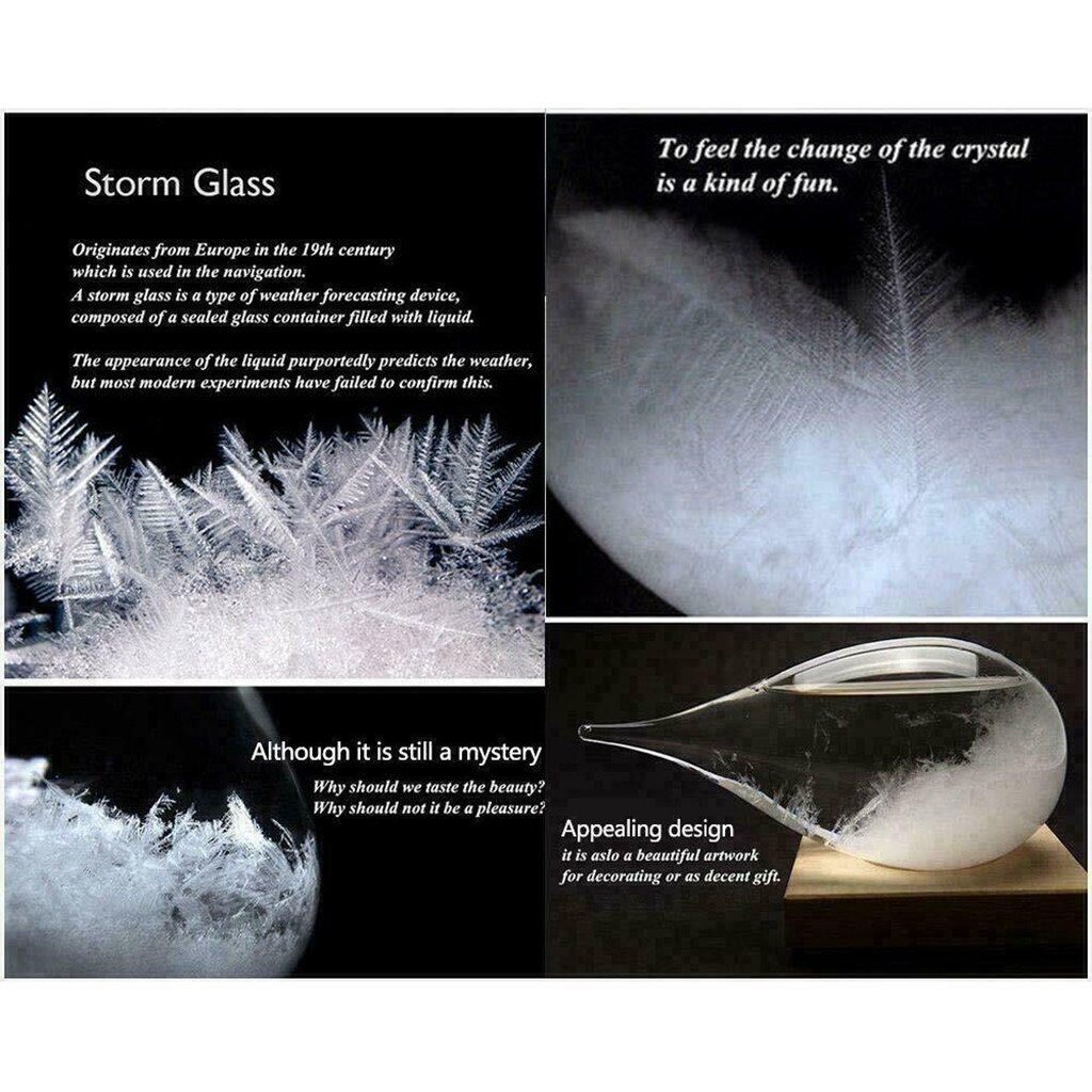 Weersverwachting Kristal Peervorm Storm Glas Decor Kerstmis Nieuwjaar Weersverwachting Voor Fles Storm Art Decor