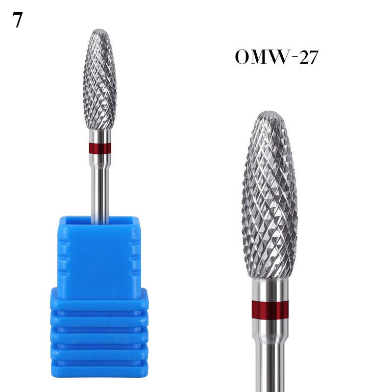 Nail Polisher Head Cutter Stainless Steel Carbide Manicure Cuticle Burr Drill Various Styling Options Clean Pedicure Tools: 7
