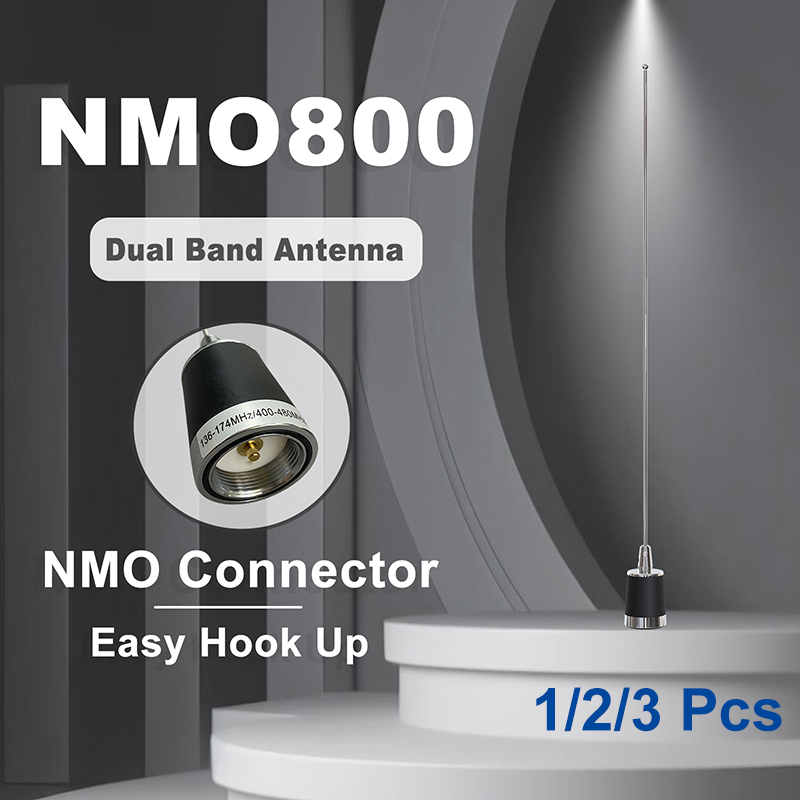 NMO Antenna Daul Band VHF/UHF 134MHz&430Mhz NMO800 51CM for Ham Car Radios Walkie Talkie High Gain Antenne Mobile Station Aerial