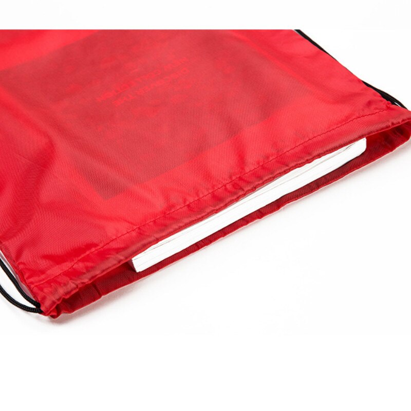 Mannen Vrouwen Polyester Waterdichte Toevallige Tas Dikker Trekkoord Riem Rijden Rugzak Draagbare Trekkoord Schoenen Kleding Tassen