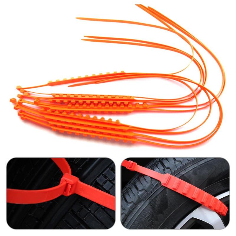 VODOOL 10Pcs/Set Universal Plastic Car Wheel Tyre Anti Skid Chains For Auto SUV Winter Tires Snow Mud Road Emergency Snow Chain