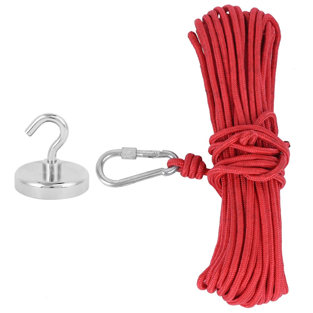Magnetic Hook Fishing Magnet Power Tool Accessory Anti-Rust Coating with 20-Meter Red Rope key magnet Lifting Magnet