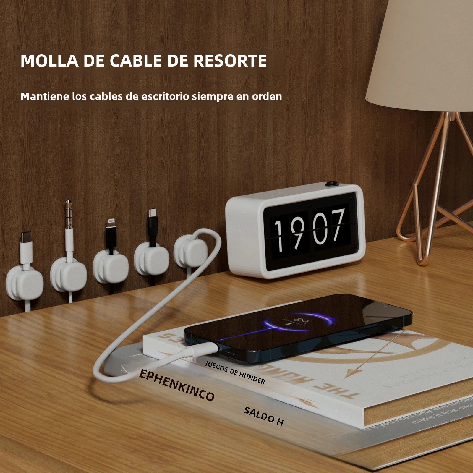 Magnetic Phone Cable Clips Under Desk Cord Holder Wire Smooth Management Keeper Office Kitchen Cable Organizer 3/6PCS