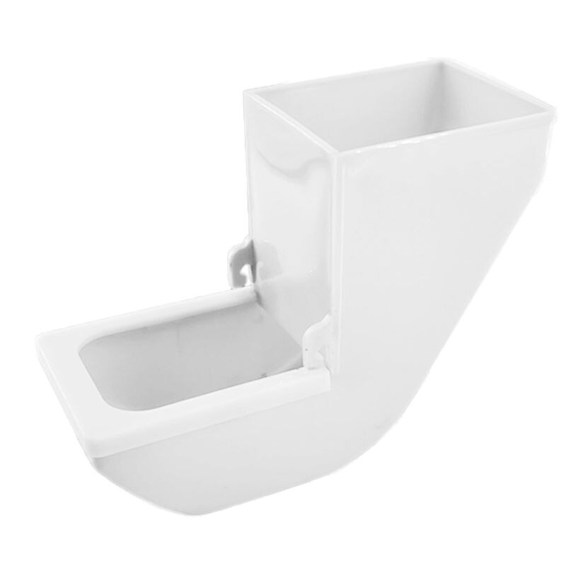 Bird Feeder Automatic Parrot Feeder Cage Accessories Pigeon Seed Food Container 11UA: White