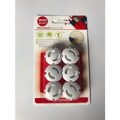 Sécurité électrique Minisium produit de sécurité enfant (cache prise-prise murale Min Protection enfant (mise à la terre) paquet Inter 6 pièces