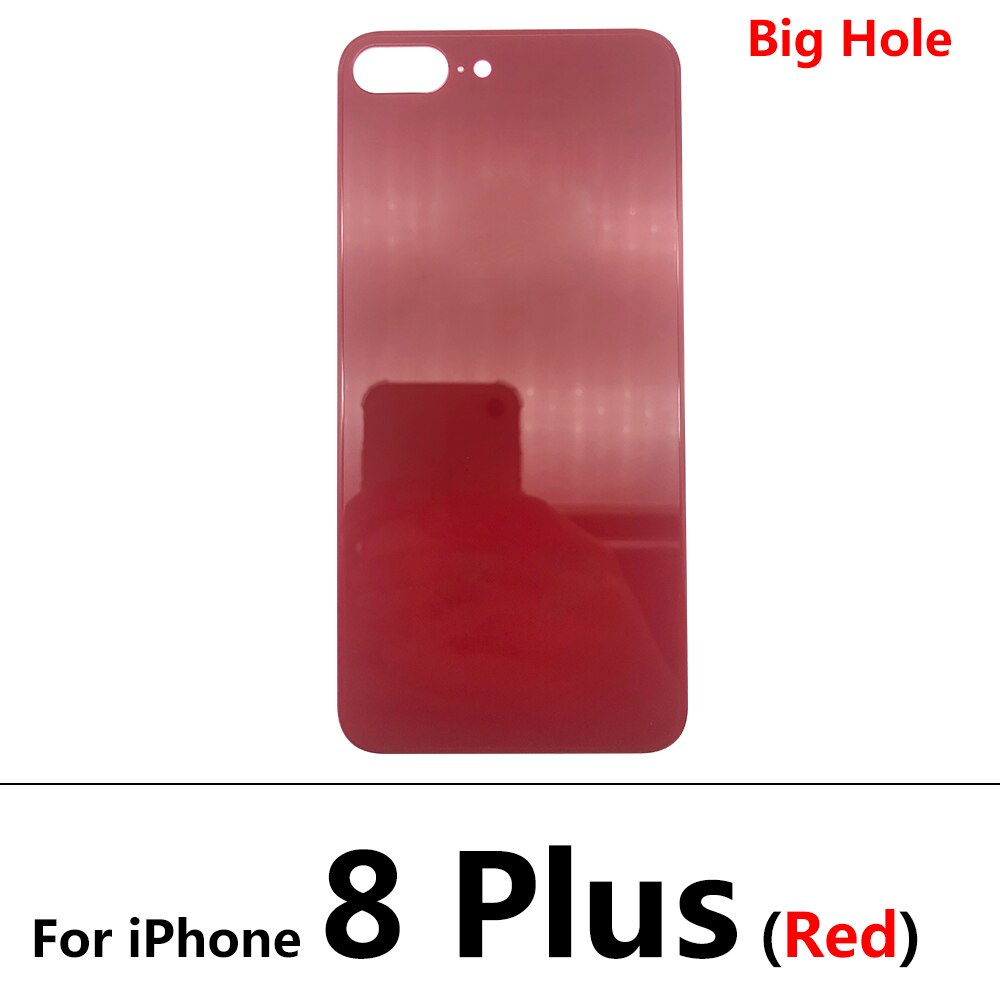 Big Hole tylna szklana pokrywa baterii dla Iphone 8 Plus XR pokrywa baterii szklana pokrywa tylnej obudowy wymiana obudowy: For 8 Plus Red