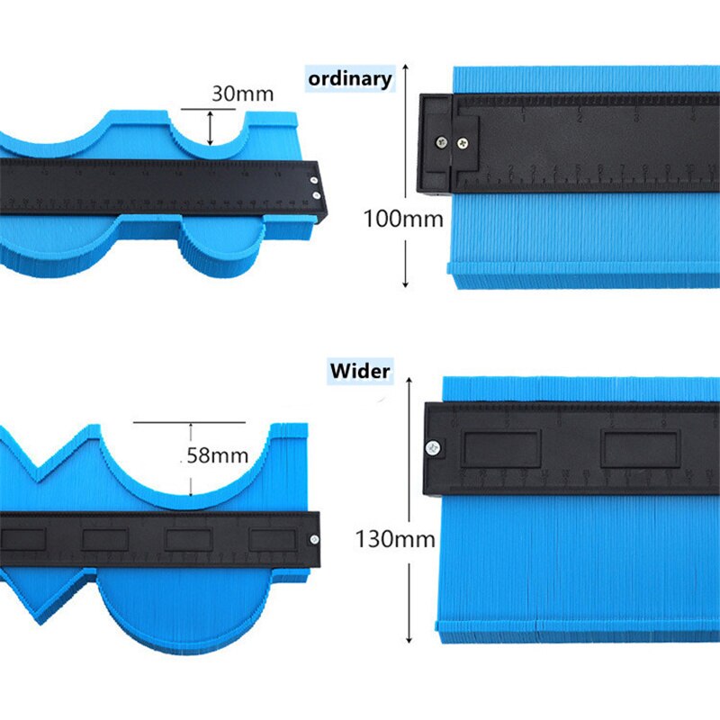 20" Width Plastic Profile Copy Gauge Contour Measuring Tool Gauge Duplicator Standard Wood Marking Tool Gauge