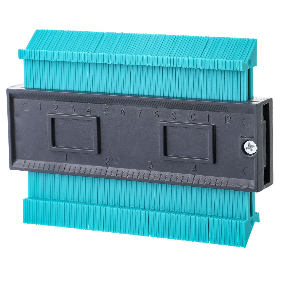 Shape Contour Gauge Duplicator Profile Measuring Tool Contour Duplication Gauge Contour Template Plastic Contour Copy Duplicator: 5inch Green
