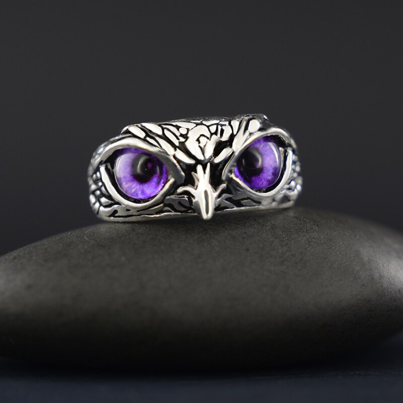 Anillo Vintage con de búho y águila para hombre y mujer, sortija ajustable, estilo Retro antiguo, Animal de amor de EE. UU., para mujer: Style 5