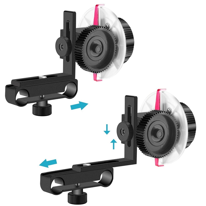 Follow Focus with Gear Ring Belt for Canon and Other DSLR Camera Camcorder DV Video Fits 15mm Rod Film Making System