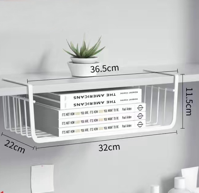 Metall Eisen Küche Organizer Regal Schreibtisch Schrank Lagerung Gestell Unter Tisch Hängen Gittergewebe Korb Kleiderschrank Halfter: dunkel khaki