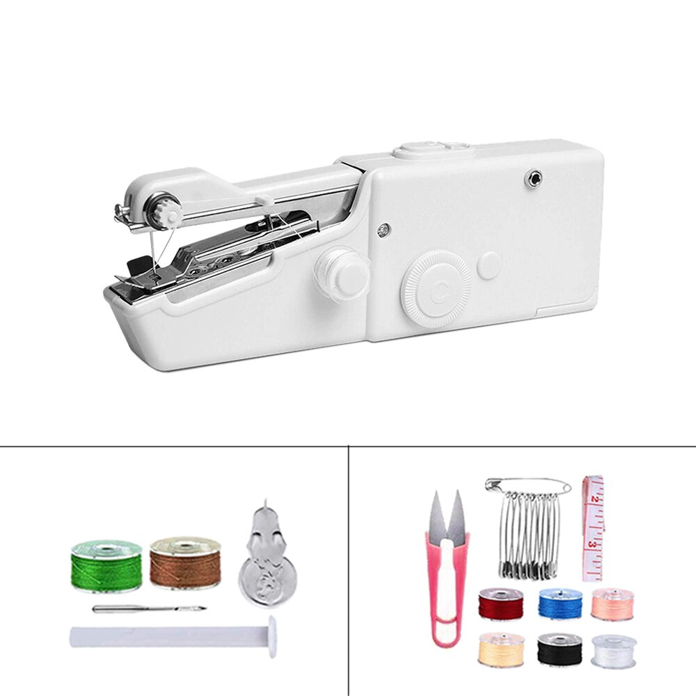 Portable mini manual sewing machine, household hand-held sewing machine, electric cross stitch kit for R sewing: Set 2